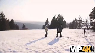Vip4k. frolicking with his "ski" pole