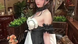 Hoshilily Cosplays Noshiro in Azur Lane Maid Charm