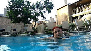 Watch BBW Nurse Vicki Exercise in Pool with Underwater Camera See My