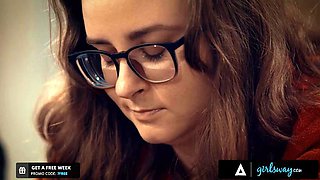 GIRLSWAY - Unsatisfied Brunette Fantasizes Having A Romantic Scissoring Fuck With Busty Angela White: Porn