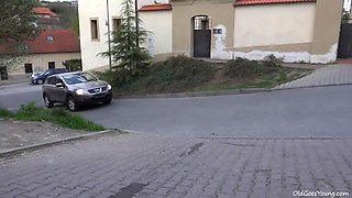 Frances takes advantage of old heads teenie dude to land plum job