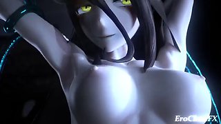 Overlord Albedo gets her holes spread wide open