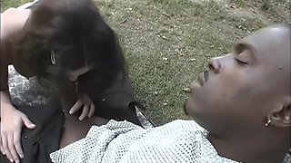 Tasha Hunter's Naughty Schoolgirl Interracial Outdoor Fun