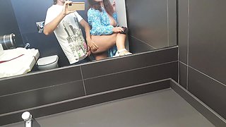 Stepmom Was Fucked in the Women's Toilet