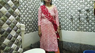 Indian hot maid fucked by mistress in washroom in hindi audio