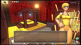 Parody scene of a playful undressing and satisfaction