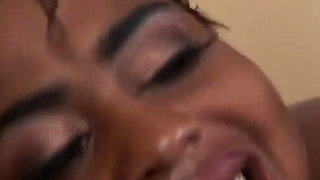 Lady Finesse ebony-skinned BBW fucks black cock to enjoy cum