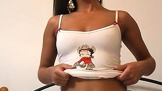 Cute Bruentte Babe with Perky Tits Lacey Like to Pleasure Herself