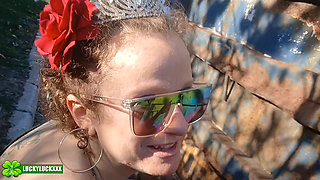 Lucky Gurl Anastasia - Spicy Ukranian Gets Fucked in the Parking Lot