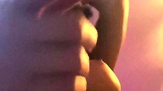 Feminine blonde ladyboy with big tits suck cock and analed