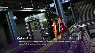 Kate Made Delphi to Squirt in Metro Train Before Reaching the Office