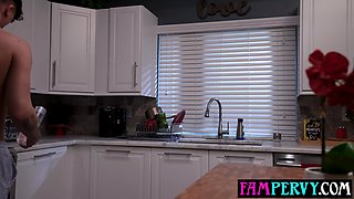 Big-breasted wife step aunt seduces step nephew