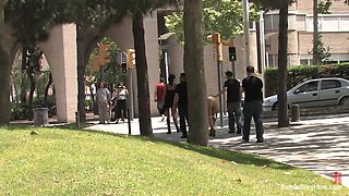 Alina Rose Gets Fucked by Two Men in Public