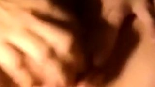 Jerking on my huge swollen clit