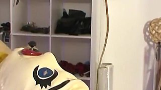 Hot German dominas humiliating men sex slaves