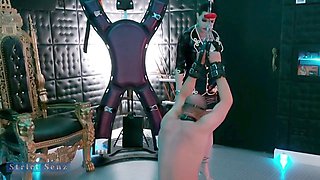 Miss Alessa Milano mercilessly whips her submissive in this intense session