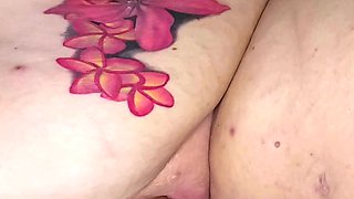 Close up funny cock jerking