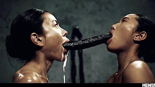 May Thai and Veronica Leal's hentaied action by Hentaied