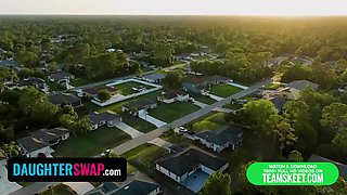 Nice step daughters ceceLia Taylor & Mazy Myers get nasty with a baseball bat - daughterswap