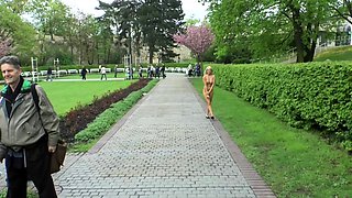 PublicAgent Blonde with big boobs has outdoor sex in public