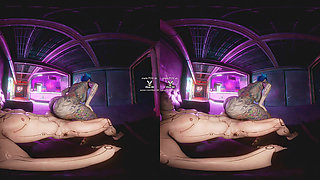 Cheri Nowlin giving you a proper Reception at Clouds nightclub, Cyberpunk 2077 parody