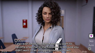 french Teacher Helps her student in effective way for learning French.