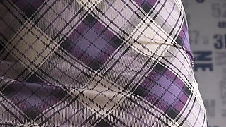 Under Skirt Ass Visible Through Thighs Under a MILF Secretary's Desk