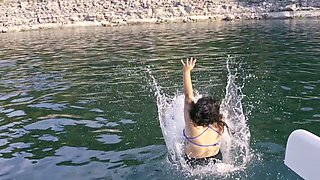 Brunette Teen Bondaged Outdoors