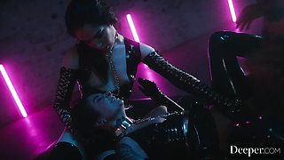 Sexy Fit Babes In Latex Outfits - Joanna Angel & Evelyn Clair - Share Small Hands's BWC In Hot 3-some