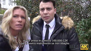 DEBT4k. Czech bride Claudia Macc fucked