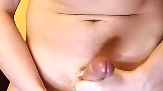 Handjob From Behind with Cumshot From My Step Sister