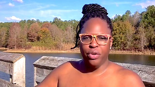 MATURE EBONY COUGAR MAKING FETISH CONTENT OUTSIDE PT 3