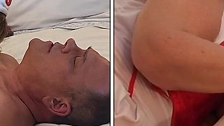 Granny Nurse Gives Great Blowjob Therapy