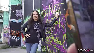GERMAN SCOUT - Skinny mom Butt sex Casting