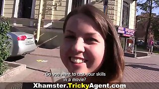 Tricky Agent - A girl in a black dress wants to be fucked!