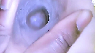 My Little Pussy Gets Its First Taste of Boyfriend Huge Cock, Please Insert It Slowly, It's Very Thick and Long