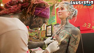 Anal Sex While I Get My Nipple Piercings - Tattoo Girl Get Extreme Piercing - Lily Lu