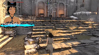 Skyrim B and L mod - Going on a quest and helping the poor and meeting the courier