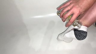 Foot Oil Massage in Ankle Socks