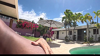 Pastel and I in the Pool at Portlock