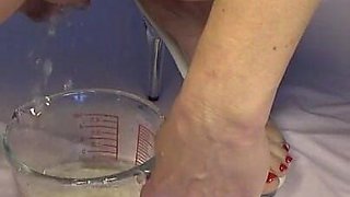 Golden Shower. Foot Fetish and Food Games