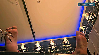 Sheela Sinner Hard Tickling Long Nails Oiled Body Screwdriver Metal Claw Strict Bondage on the Rack Part 1