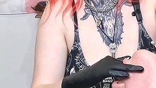 Mx River Uses My Throat - Over the Bed Strap-on Facefuck