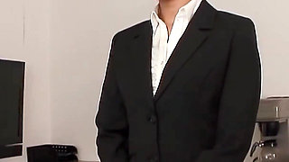 Hot Threesome in the Office Fucking the New Japanese Sexy Secretary