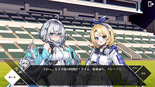 The guy is glued to the lesbian play of two girls