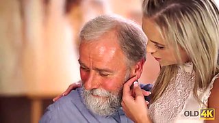 Old4k. cute lassie shanie ryan s. with teacher after graduating college