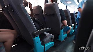 Lustful girlfriend Madalina Moon gets nicely penetrated in the bus