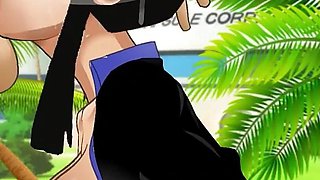 Chi-chi Gets Her Throat Fucked Outside Capsule Corp