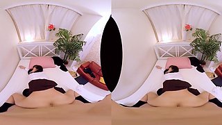 Delightful Japanese teen beauty horny VR video