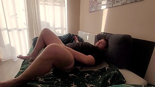 The Stepsister Came in a Loose Sweater and Pegged Her Stepbrother with a Strapon Until He Shot His Cum